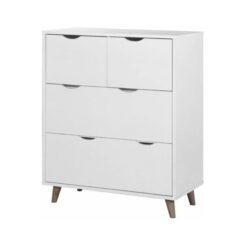 Netfurniture - Dunort 4 Drawer Chest White - White