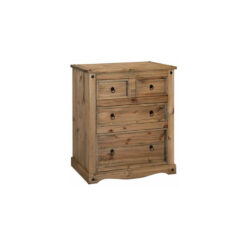 Netfurniture - Pereza Mexican Pine 2 Plus 2 Drawer Chest - Brown