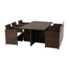 Nevada Brown 6 Seater Cube Set