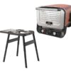 Ninja Woodfire OO101UK Electric Outdoor Oven & Universal Stand & Side Table Bundle - Brown & Silver