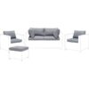 Outdoor Cushion Cover Set Sofa Set Cases Set Polyester Grey Milano