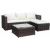 Outdoor Rattan Garden Furniture Set Malaga Conservatory Patio Sofa coffee table Brown - Evre