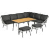 Outsunny - 5 Piece Rattan Garden Furniture Set with Sofa, Coffee Table, Grey - Grey