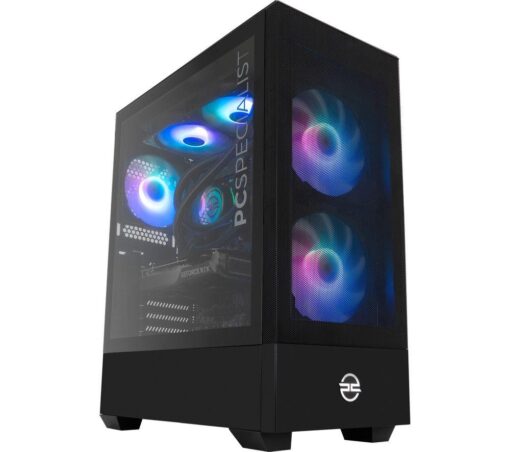 PCSPECIALIST Flux 300 Gaming PC - AMD Ryzen™ 7, RTX 4060 Ti, 1 TB SSD, Black