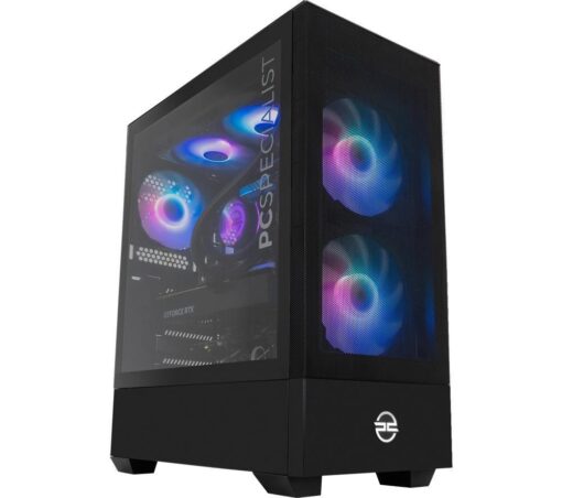 PCSPECIALIST Flux 520 Gaming PC - Intel®Core™ i7, RTX 4070 Ti SUPER, 1 TB SSD, No OS, Black