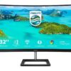 PHILIPS 325E1C Quad HD 32" Curved VA LCD Monitor - Black, Black