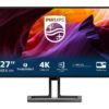 PHILIPS Brilliance 7000 4K Ultra HD 27" IPS Mini LED Monitor - Black, Black