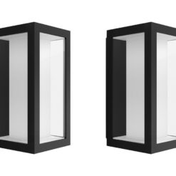 PHILIPS HUE Impress White & Colour Ambiance Smart Outdoor LED Wall Light - Slim, Twin Pack