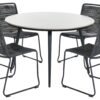 Pacific Pang 4 Seater Rattan Effect Patio Set - Black