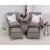 Paris Fixed Companion Set with Cushions - H87 x W67 x L148 cm