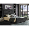 Plexa Bed Double Plush Velvet Grey