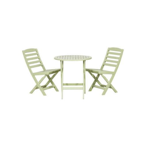 Porto Folding Bistro Set - Acacia Wood - H86 x W45 x L59 cm - Green