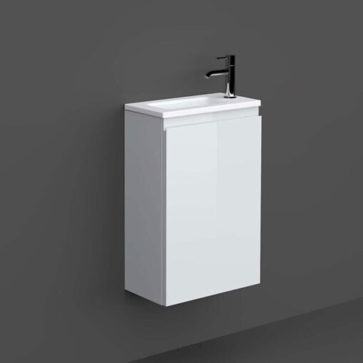 RAK Joy Wall Hung Vanity Unit with Basin 400mm Wide - Pure White