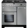 RANGEMASTER Kitchener 90 Dual Fuel Range Cooker - Stainless Steel & Chrome, Stainless Steel