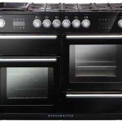 RANGEMASTER Nexus Steam 110 cm Dual Fuel Range Cooker - Black, Black