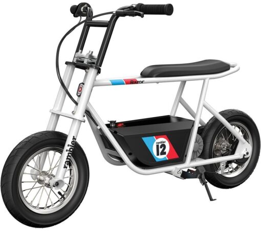 RAZOR Rambler 12 Electric Kids' Mini Bike - White, White