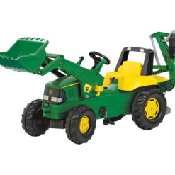 ROLLY TOYS rollyJunior John Deere Loader & Excavator Kids' Ride-On Toy - Green & Yellow, Yellow,Green