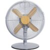 RUSSELL HOBBS Scandi RHMDF1201WDG 12" Desk Fan - Grey & Brown, Brown,Silver/Grey