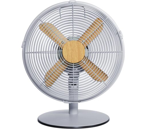 RUSSELL HOBBS Scandi RHMDF1201WDG 12" Desk Fan - Grey & Brown, Brown,Silver/Grey