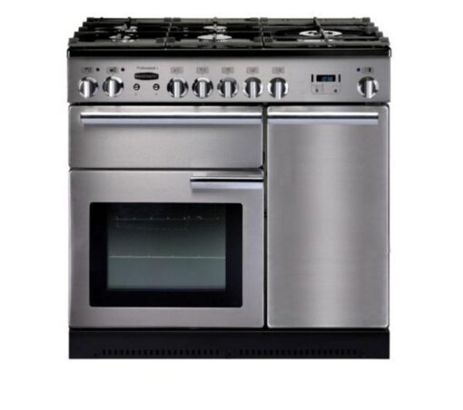 Rangemaster Professional+ 90 Dual Fuel Range Cooker - Stainless Steel, Stainless Steel