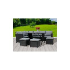 Rattan Furniture Set RFS04 Black - Birchtree