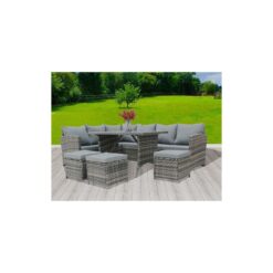 Rattan Furniture Set RFS04 Grey - Birchtree