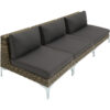 Rattan Garden Furniture Villanova, Set 4 - sofa for garden, rattan furniture, garden corner sofa - Mottled Anthracite