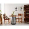 Reclaimed Boat Small Wood Square Dining Table Set With 4 Chairs