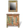 Reclaimed Solid Wood Bathroom Vanity Cabinet Set with Mirror vidaXL