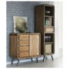 Retro Metal & Wood Medium Sideboard - Two-Tone