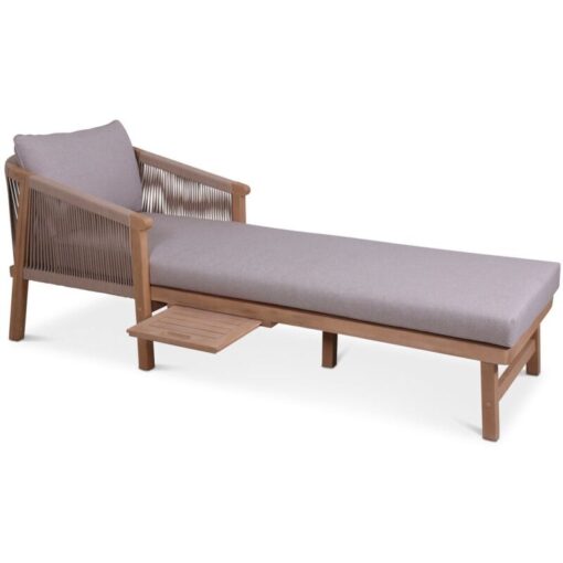 Roma Rope Sun Lounger With Side Table