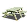 Rutland County Garden Furniture Ltd - Bisbrooke 6ft Disabled Access Picnic Bench - L180 x W140 x H72.5 cm - Light Green