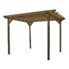 Rutland County Garden Furniture Ltd - Double Garden Pergola - Wood - L300 x W360 x H270 cm - Rustic Brown