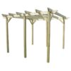 Rutland County Garden Furniture Ltd - Garden Pergola 6 Posts - Wood - L300 x W720 x H270 cm - Light Green