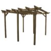 Rutland County Garden Furniture Ltd - Garden Pergola 6 Posts - Wood - L300 x W720 x H270 cm - Rustic Brown