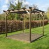 Rutland County Garden Furniture Ltd - Garden Pergola and Decking Kit - Wood - L300 x W300 x H270 cm - Rustic Brown