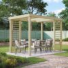 Rutland County Garden Furniture Ltd - Panel Pergola - Wood - L300 x W480 cm - Light Green