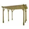 Rutland County Garden Furniture Ltd - Premium Pergola 6 Post - L420 x W420 x H270 cm - Light Green