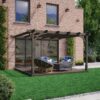 Rutland County Garden Furniture Ltd - Premium Wall Mounted Pergola and Decking Kit - Wood - L480 x W480 cm - Rustic Brown