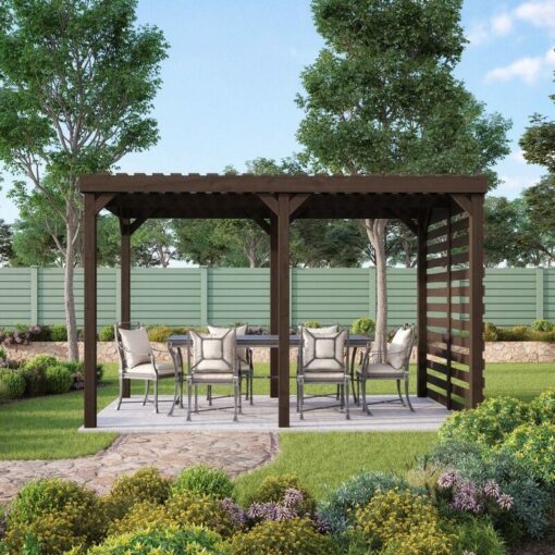 Rutland County Garden Furniture Ltd - Shade Pergola - Wood - L240 x W240 cm - Rustic Brown