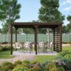 Rutland County Garden Furniture Ltd - Shade Pergola - Wood - L420 x W480 cm - Rustic Brown