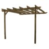 Rutland County Garden Furniture Ltd - Wall Mounted Garden Pergola - Wood - L180 x W300 x H270 cm - Rustic Brown