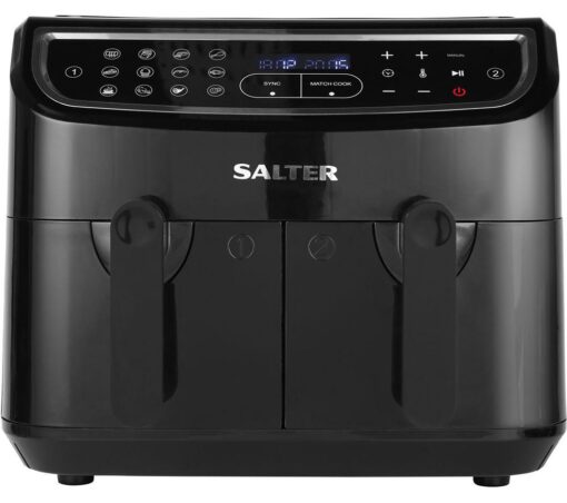 SALTER CUR4692BLK Dual Cook Pro Air Fryer - Black, Black