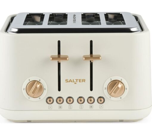 SALTER EK5823OB 4-Slice Toaster - Stone, Cream