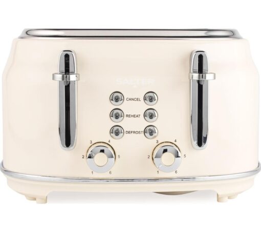 SALTER Retro EK5739CRM 4-Slice Toaster - Cream, Cream