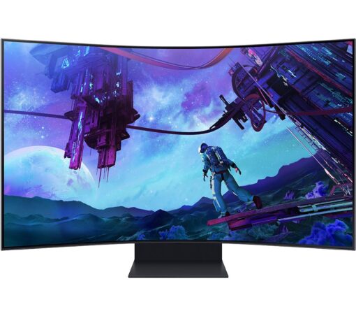 SAMSUNG Odyssey Ark 2nd Gen 4K Ultra HD 55" Curved Quantum Mini-LED Gaming Monitor - Black, Black