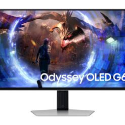 SAMSUNG Odyssey G6 LS27DG602SUXXU Quad HD 27" OLED Gaming Monitor - Black & White, Silver/Grey