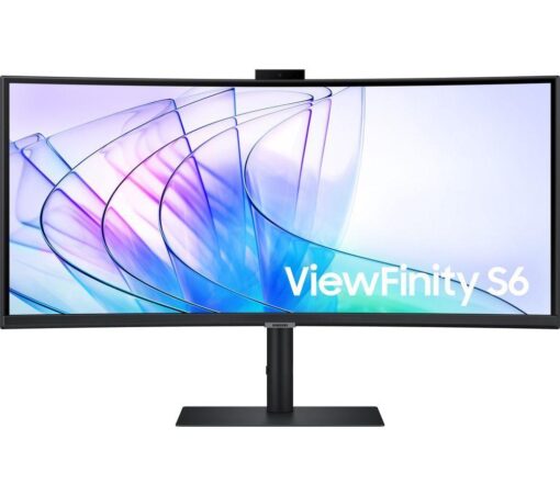 SAMSUNG ViewFinity S6 LS34C652VAUXXU Wide Quad HD 34" Curved VA LCD Monitor - Black, Black