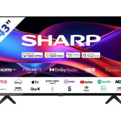 SHARP 2T-C43GD2725K Roku TV Smart HD Ready HDR LED TV, Black