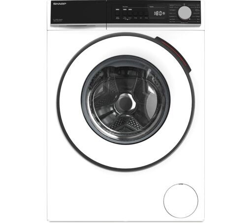 SHARP ES-NFB014DWNA-EN 10 kg 1400 Spin Washing Machine - White, White